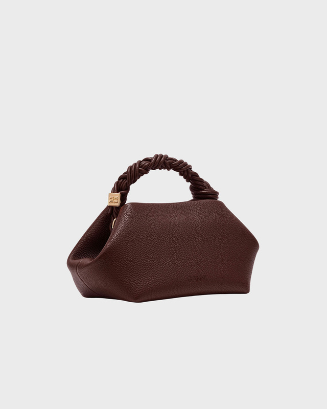 Ganni Bou Bag Small Grained Brun ONESIZE
