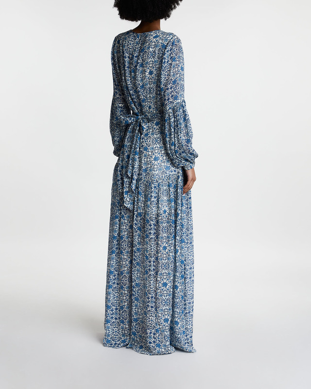 Malina Dress Alicia Long Sleeve Maxi Blå XL