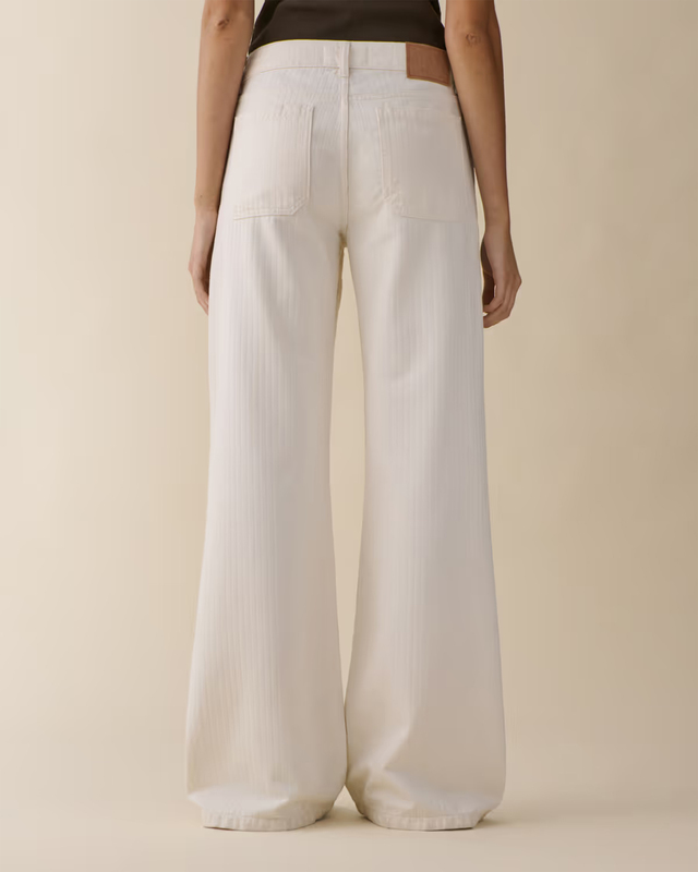 Jeanerica Trousers Guell Chevron Ecru Ecru W26/L32