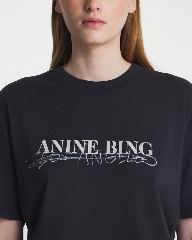 Anine Bing T-shirt Walker Doodle Vintage black S