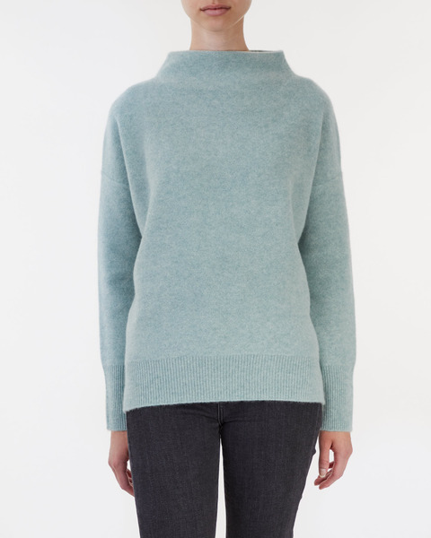 Cashmeretröja Boiled Cashmere Funnel Neck Pullover Mint 1