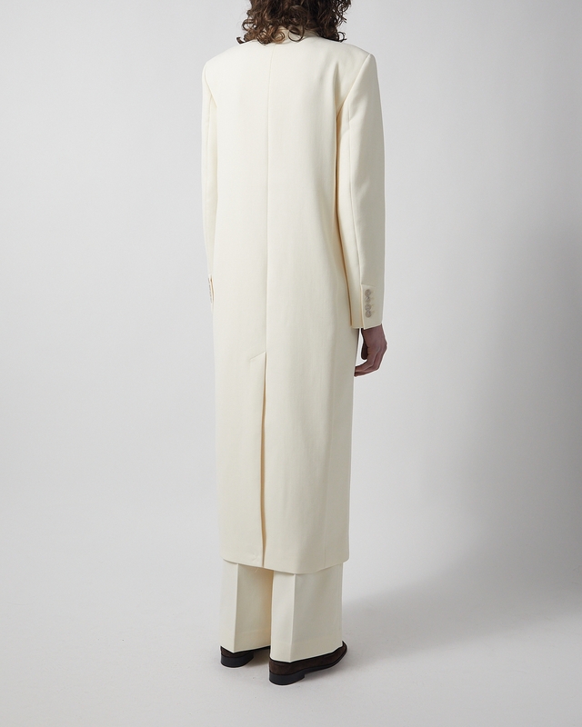 Almada Label  Margot Long Tailored Blazer Creme S