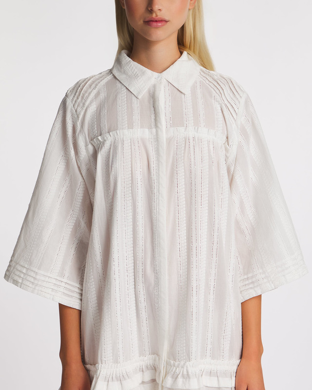 Malina Klänning Ester Embroidered Cotton Mini Vit L