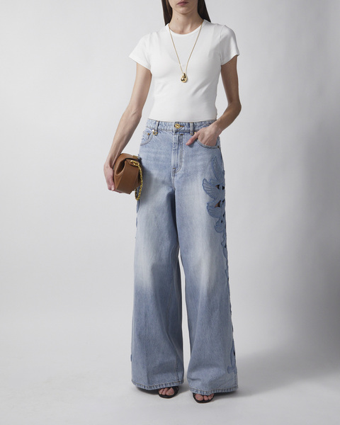 Jeans Alchemy Applique Relaxed Flare Blå/grön 2