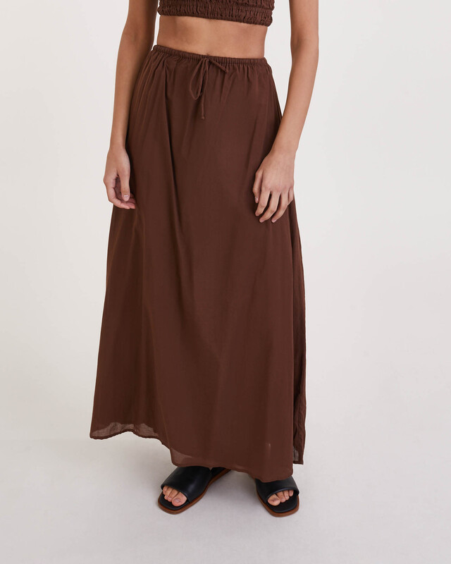 Faithfull The Brand Skirt Jaddah Maxi  Chocolate S