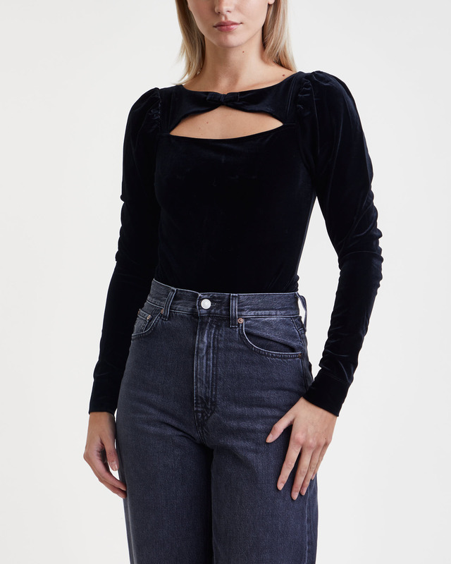 Ganni Body Velvet Jersey  Svart 34