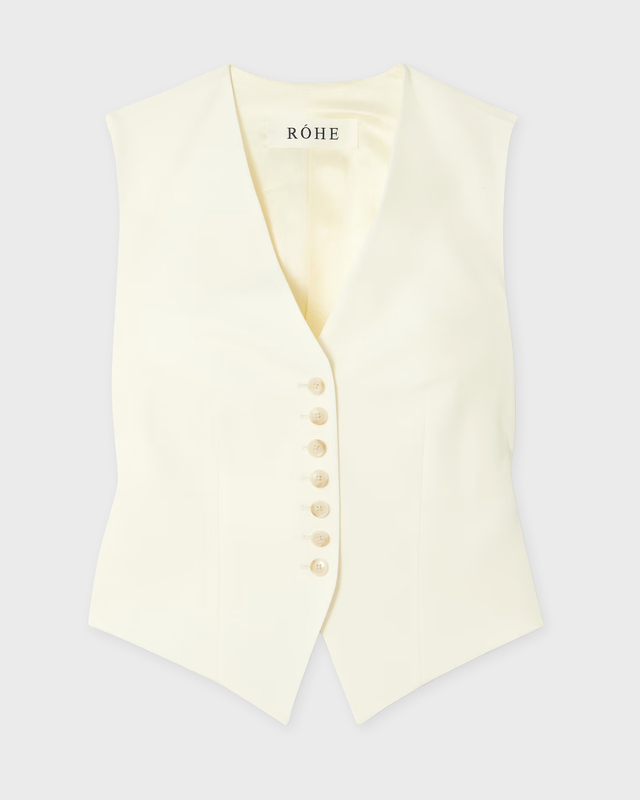 RÓHE Vest Shaped Waistcoat Offwhite 38