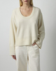 Dagmar Strikkegenser Soft Wool Scoop Knit Krem S