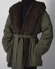 Wakakuu Icons Jacket Keen Padded Faux Fur Green S