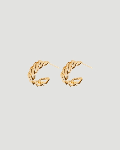 Earring Curb Hoop 16 mm Guld ONESIZE 1