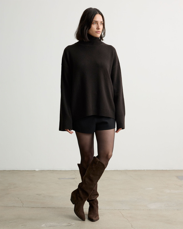 Wakakuu Icons Tröja Fuiji Turtleneck Brun L