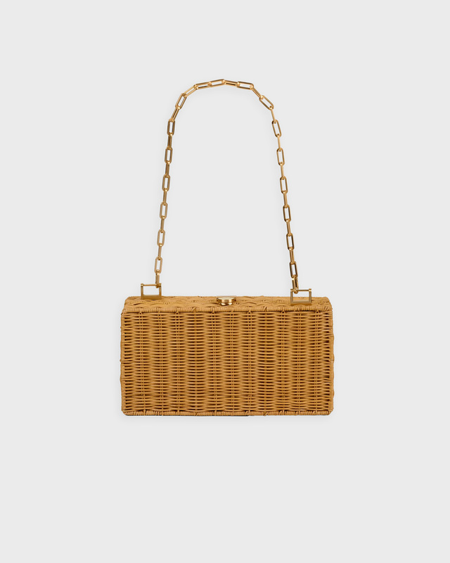 Cult Gaia Backgammon Clutch Natural ONESIZE