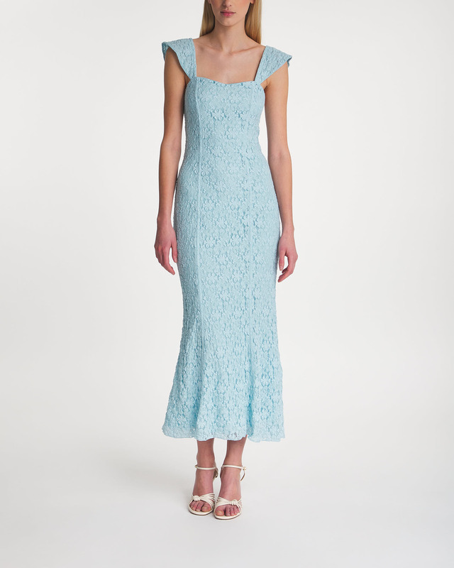 ROTATE Birger Christensen Dress Lace Wide Strap Ljusblå 36