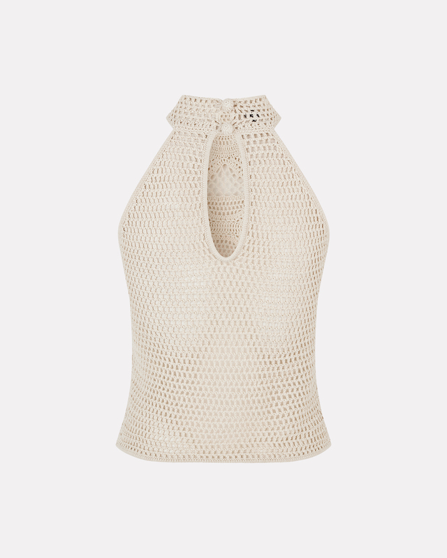 The Garment Topp Egypt Crochet Beige/vit UK 6 (EUR 34)