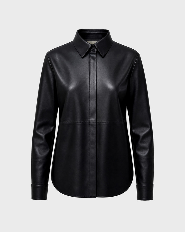 Wakakuu Icons Skjorte Faux Leather Black XS