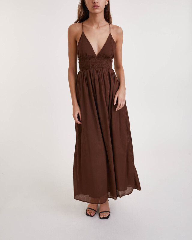 Faithfull The Brand Dress Bisetta Maxi Chocolate M