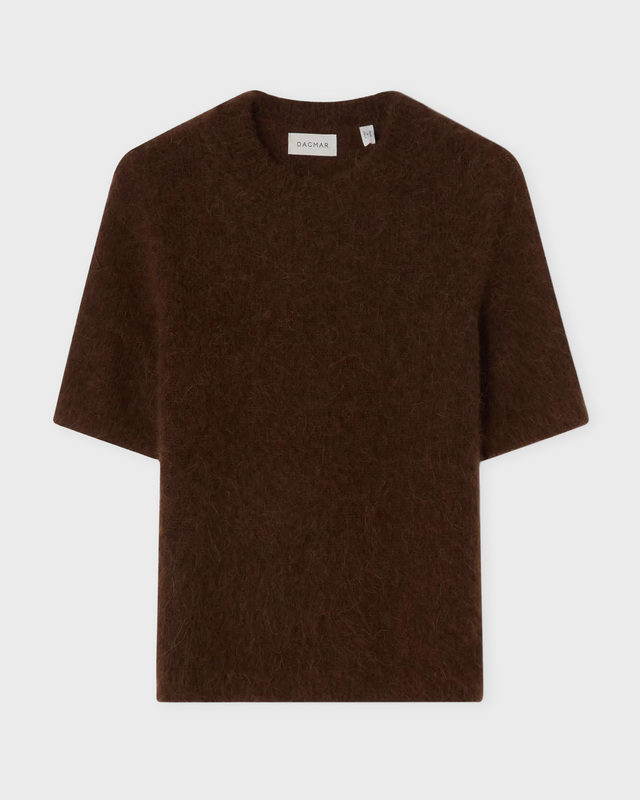 Dagmar Top Brushed Alpaca Brun XS
