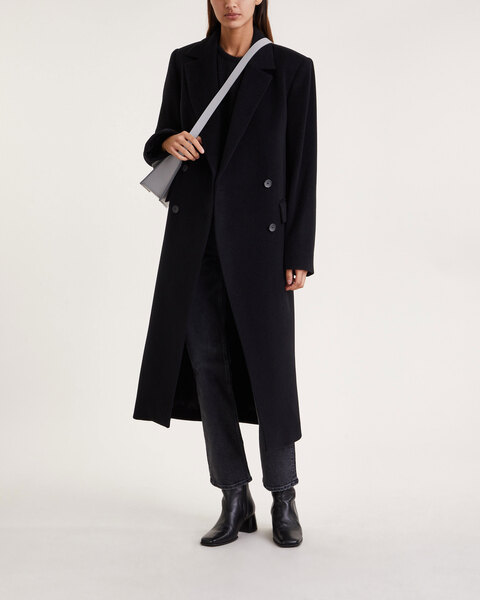 Coat Double Breasted  Black 2