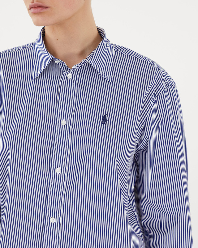 POLO Ralph Lauren Long Sleeve Shirt  Vit/blå S