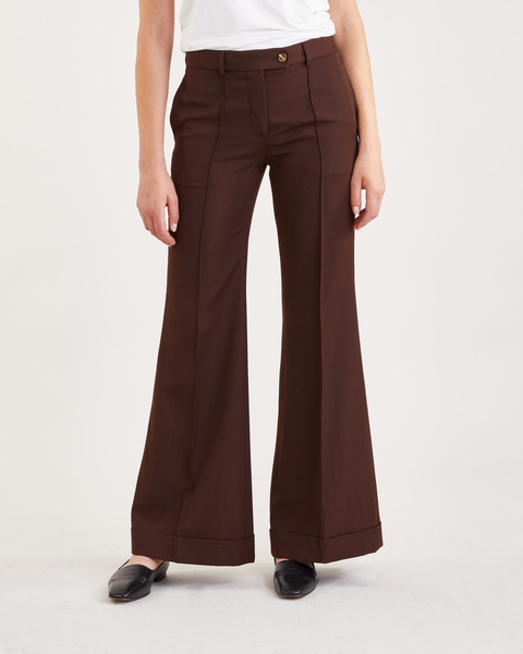 Trousers Tailored Suit Flared Chestnut 2