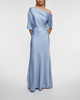Malina Klänning Marisa Asymmetrical Satin Maxi Dusty blue L
