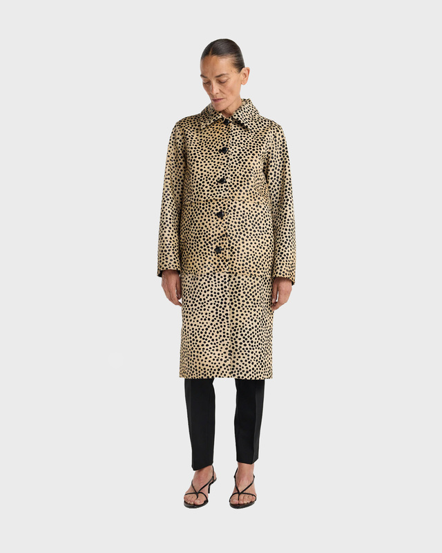 RÓHE Frakke Cheetah Pony Hair Beige/Black 36