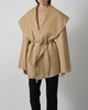 Sportmax Kort kåpe Pure Wool Double Fabric Camel IT 40 (EUR S-M)