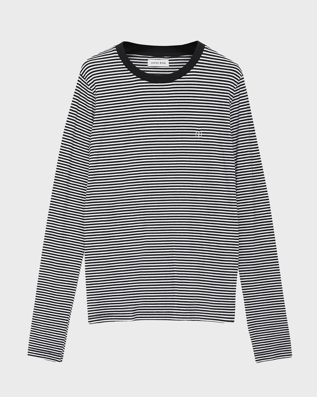 ANINE BING Topp Rylan Tee Vit/svart XS