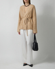 Soft Goat Cardigan Brushed Camel S