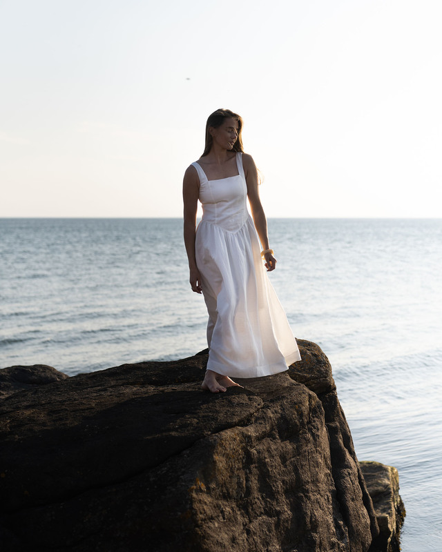 Wakakuu Icons Dress Ballina White L