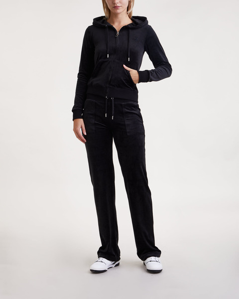 Hoodie Classic Velour Svart 2