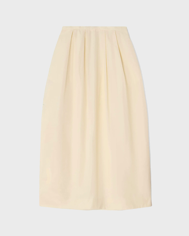 Dagmar Skirt Curved Pleated White 38