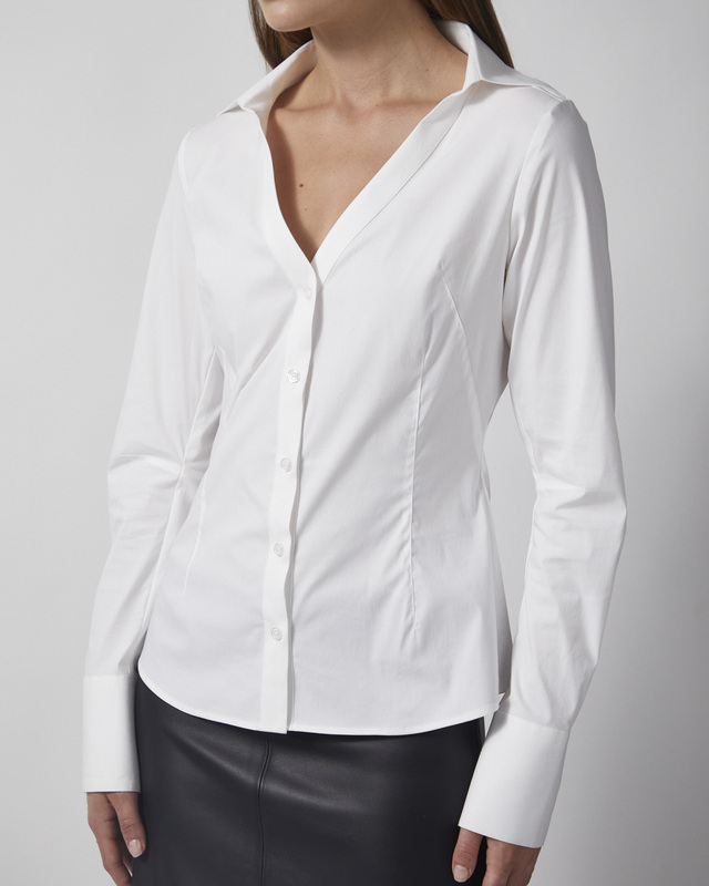 Wakakuu Icons Skjorte Pheobe Cotton Stretch White XL