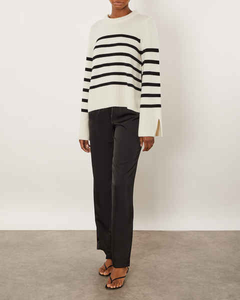 Wool Sweater Striped Vit/svart 2