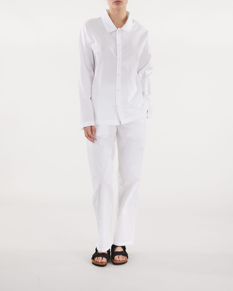 Shirt V-Neck Button Down  Vit 2
