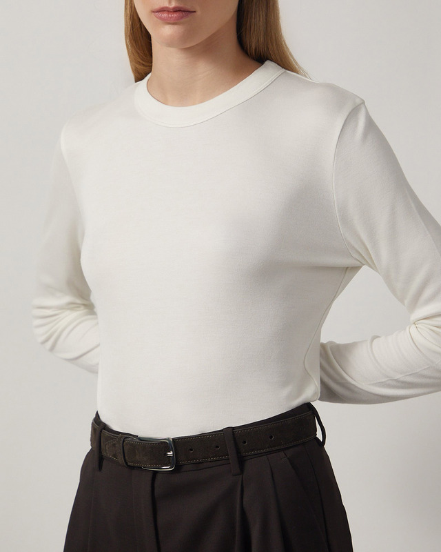 Filippa K Top Soft Ribbed Jersey Offwhite S