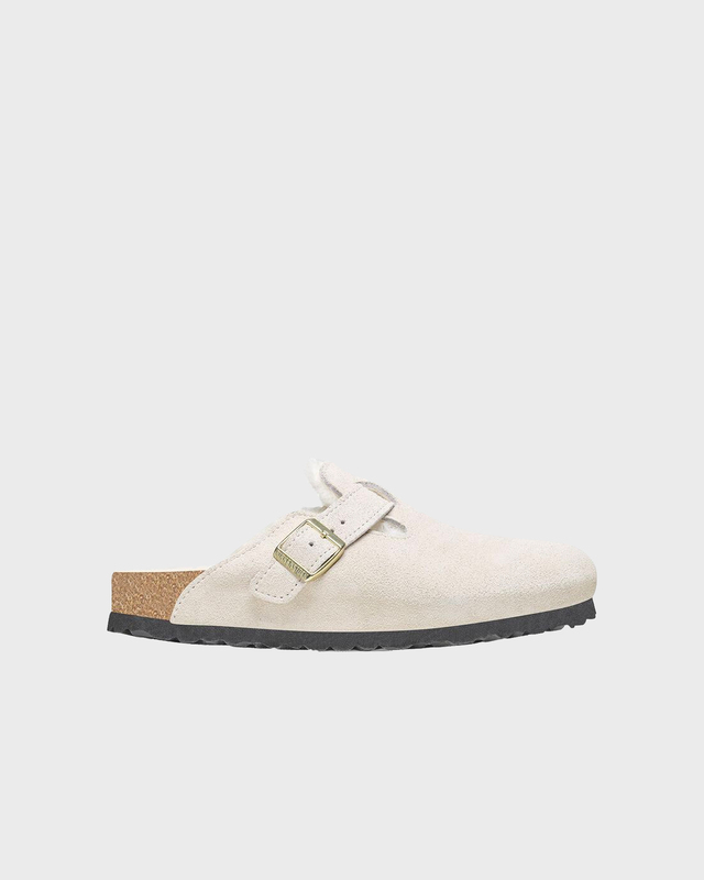 Birkenstock Tofflor Boston Shearling Leve Antique   Vit EUR 40