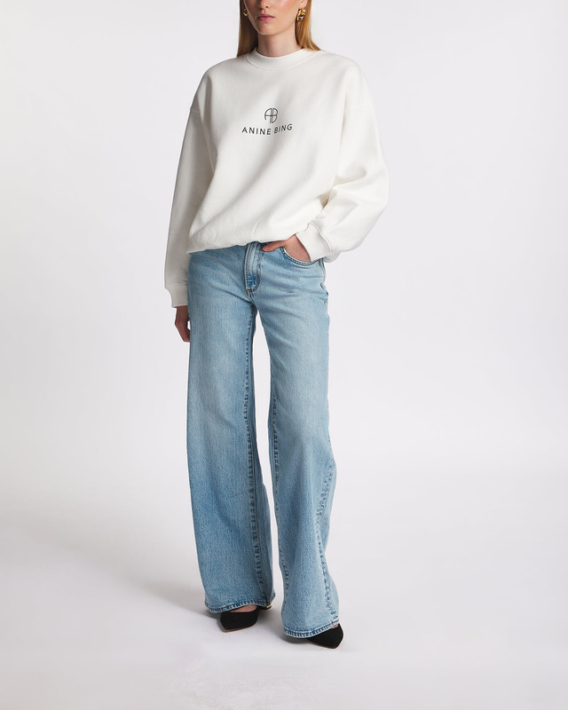 Anine Bing Sweater Jaci Monogram Ivory L