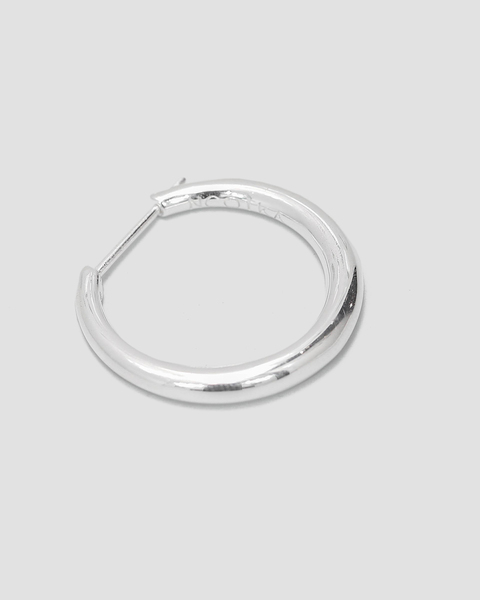 Earring Big Hoop Polished Silver ONESIZE 1