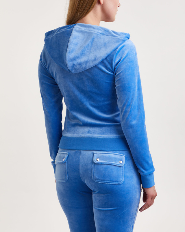Juicy Couture Hoodie Classic Velour Blå XL