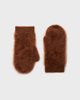 LISA YANG Vantar Brushed Mittens Brun ONESIZE