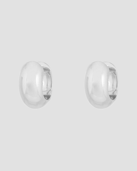 Earrings Wide Huggie Silver ONESIZE 1