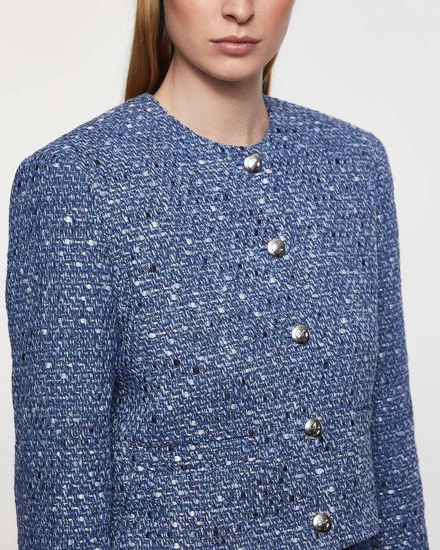 Anine Bing Jacket Amber Blue Tweed Blue L