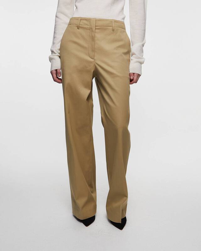 Theory Byxor Relaxed Cotton Chino Beige US 6 (EUR 38)