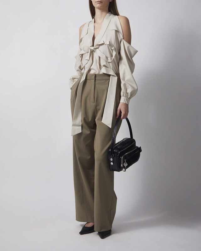 Acne Studios Blus Cut-Out Bow Light beige 38
