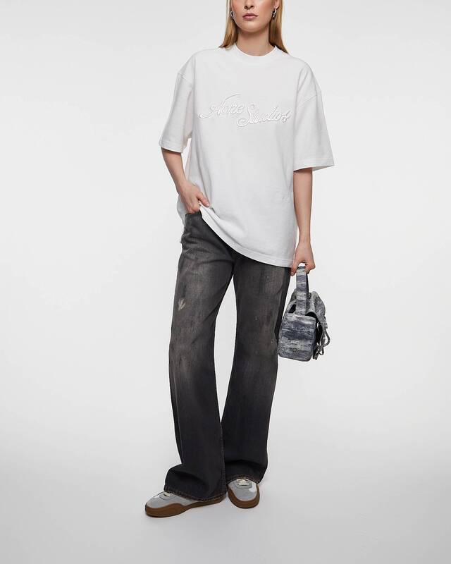 Acne Studios T-Shirt Logo Relaxed Fit  Vit XXS