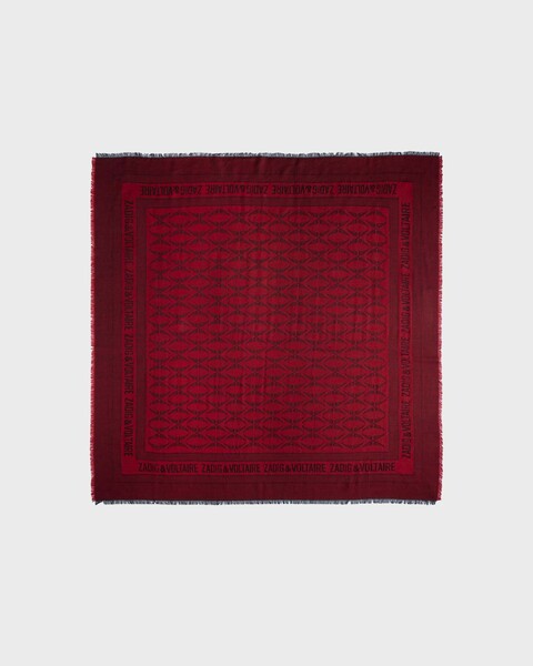 Scarf Glenn Rock Jacquard Red ONESIZE 1