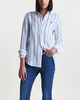 Polo Ralph Lauren Shirt Relaxed Long Sleeve Button Front Stripe Vit L