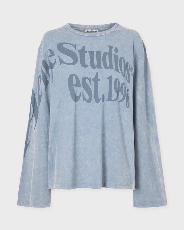 Acne Studios T-shirt Logo Relaxed Fit Dusty blue XS