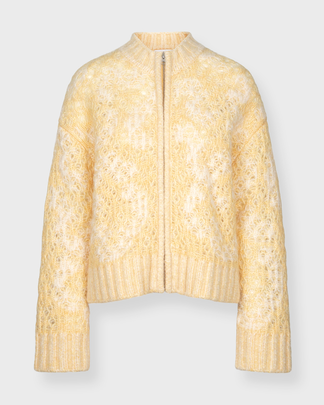 Camilla Pihl Sweater Briana Zip Knit Light yellow M-L